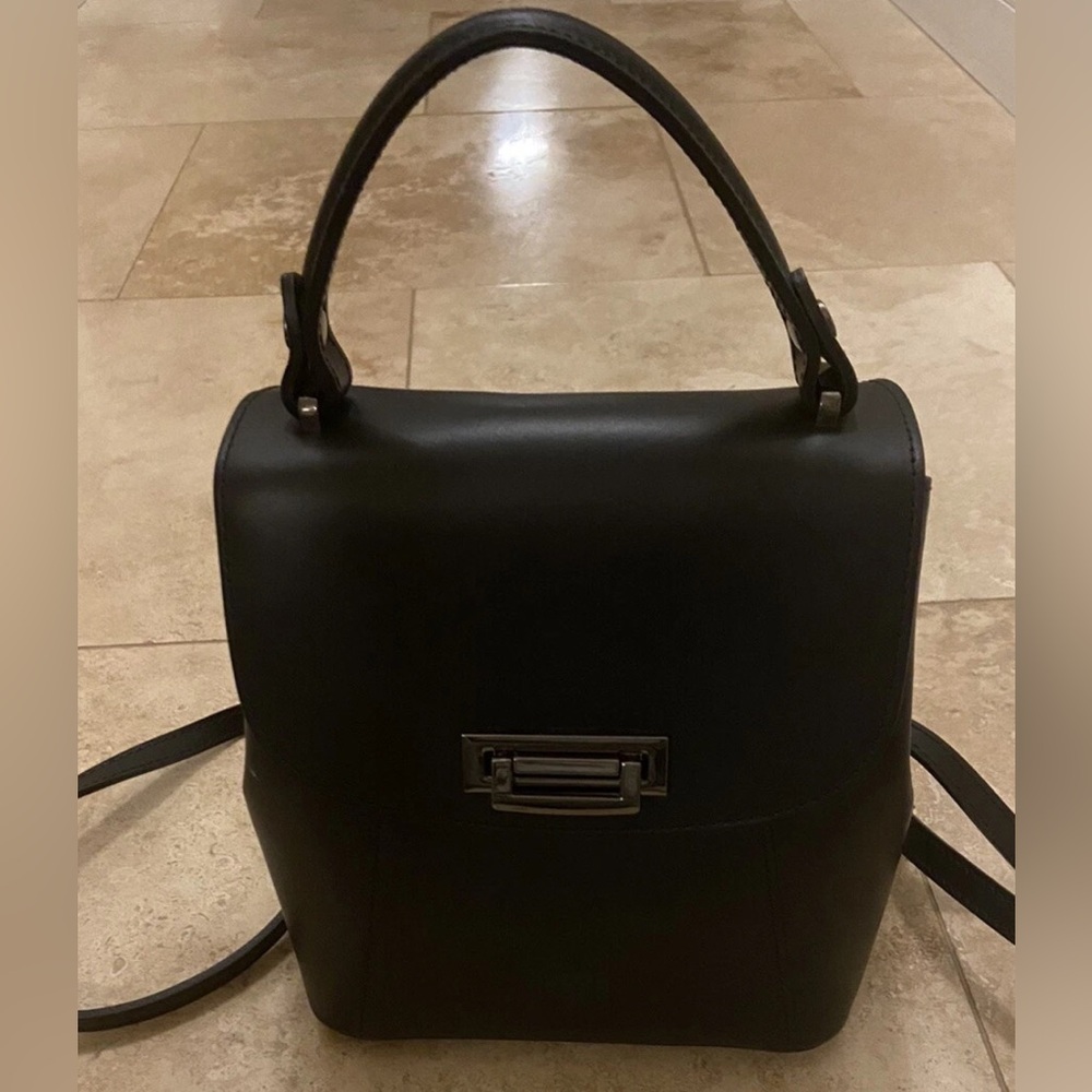 Cielo Celeste Leather Backpack Handbag